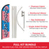 Cotton Candy Windless Banner Flag & Pole Kit