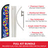 Funnel Cakes Windless Banner Flag & Pole Kit