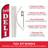 Fresh Deli Windless Banner Flag & Pole Kit