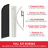 Black Solid Color Windless Banner Flag & Pole Kit