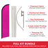 Magenta Solid Color Windless Banner Flag & Pole Kit