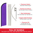 Purple Solid Color Windless Banner Flag & Pole Kit