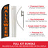 Halloween Windless Banner Flag & Pole Kit