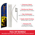 Happy Halloween (Blue) Windless Banner Flag & Pole Kit