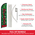 Holiday Sale Windless Banner Flag & Pole Kit
