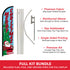Merry Christmas (Snow) Windless Banner Flag & Pole Kit