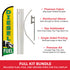 Diesel Fuel Windless Banner Flag & Pole Kit