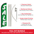 Sale (Green) Windless Banner Flag & Pole Kit