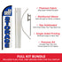 Self Storage (Blue & White) Windless Banner Flag & Pole Kit