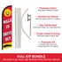 Walk In Drive Out (Red) Windless Banner Flag & Pole Kit