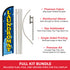 Laundromat Windless Banner Flag & Pole Kit