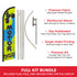 Motorcycles Windless Banner Flag & Pole Kit