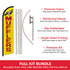 Mufflers (Letters) Windless Banner Flag & Pole Kit