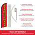 Fish & Chips Windless Banner Flag & Pole Kit