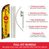 Flowers Windless Banner Flag & Pole Kit