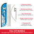 Water Windless Banner Flag & Pole Kit