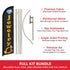 Jewelry Windless Banner Flag & Pole Kit