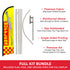 Mufflers (Man) Windless Banner Flag & Pole Kit