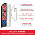 Open 24/7 Windless Banner Flag & Pole Kit