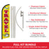 Travel Windless Banner Flag & Pole Kit