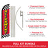 Alignment (Red Checkered) Windless Banner Flag & Pole Kit