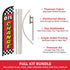 Oil Change (Red Checkered) Windless Banner Flag & Pole Kit
