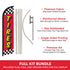 Tires (Red Checkered) Windless Banner Flag & Pole Kit