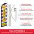 Barber Shop (Letters) Windless Banner Flag & Pole Kit