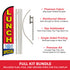 Lunch Special Windless Banner Flag & Pole Kit