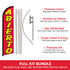Abierto Windless Banner Flag & Pole Kit