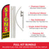 Signs Made Here Windless Banner Flag & Pole Kit