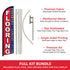 Flooring Windless Banner Flag & Pole Kit