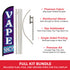 Vape Shop (Purple) Windless Banner Flag & Pole Kit
