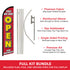 Yes! We Are Open Windless Banner Flag & Pole Kit