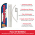 Pupusas Windless Banner Flag & Pole Kit