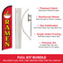 Ramen Windless Banner Flag & Pole Kit