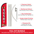 Sushi (Solid Red) Windless Banner Flag & Pole Kit