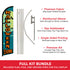 Halloween Store Windless Banner Flag & Pole Kit