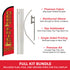Deep Fried Foods Windless Banner Flag & Pole Kit