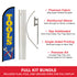 Tools (Blue) Windless Banner Flag & Pole Kit