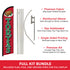 Tortas Windless Banner Flag & Pole Kit