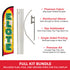 Elote Windless Banner Flag & Pole Kit