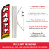 Party Supply Windless Banner Flag & Pole Kit