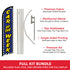 Car of the Week (Blue) Windless Banner Flag & Pole Kit
