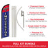 Servicios De Impuestos Windless Banner Flag & Pole Kit