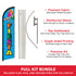 Suministro De Fiesta Windless Banner Flag & Pole Kit