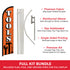 Tools (Orange) Windless Banner Flag & Pole Kit