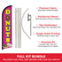 Donuts (Pink) Windless Banner Flag & Pole Kit