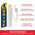 4 Wheel Drive (Blue & Yellow) Windless Banner Flag & Pole Kit