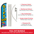 Gift Shop Windless Banner Flag & Pole Kit